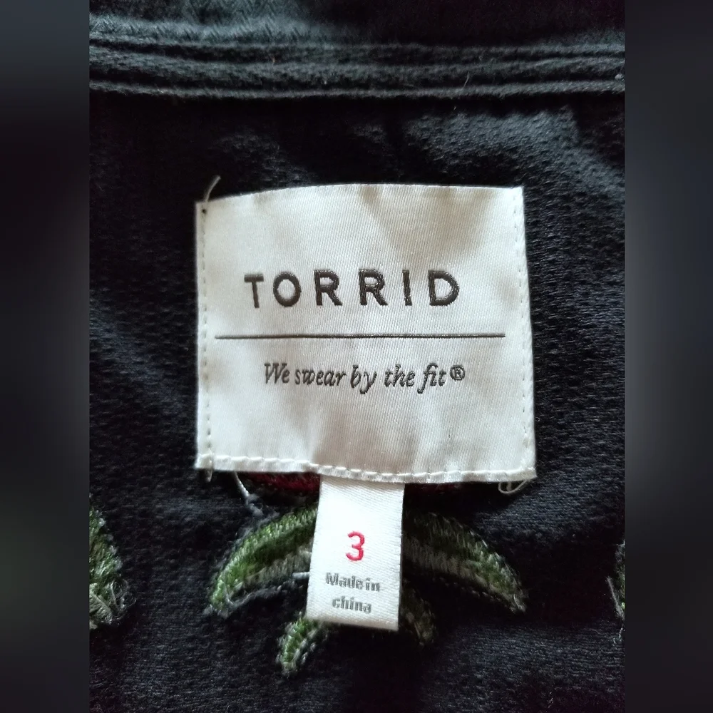 Torrid, Black Twill Jacket, "Property Of No One" Size 3X - Picture 5 of 8
